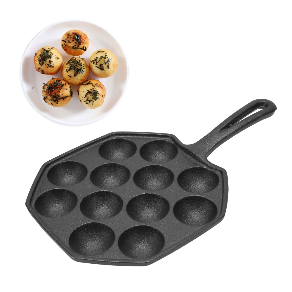 Takoyaki Pan Cast - Cast Iron Egg Puff Frying Pan