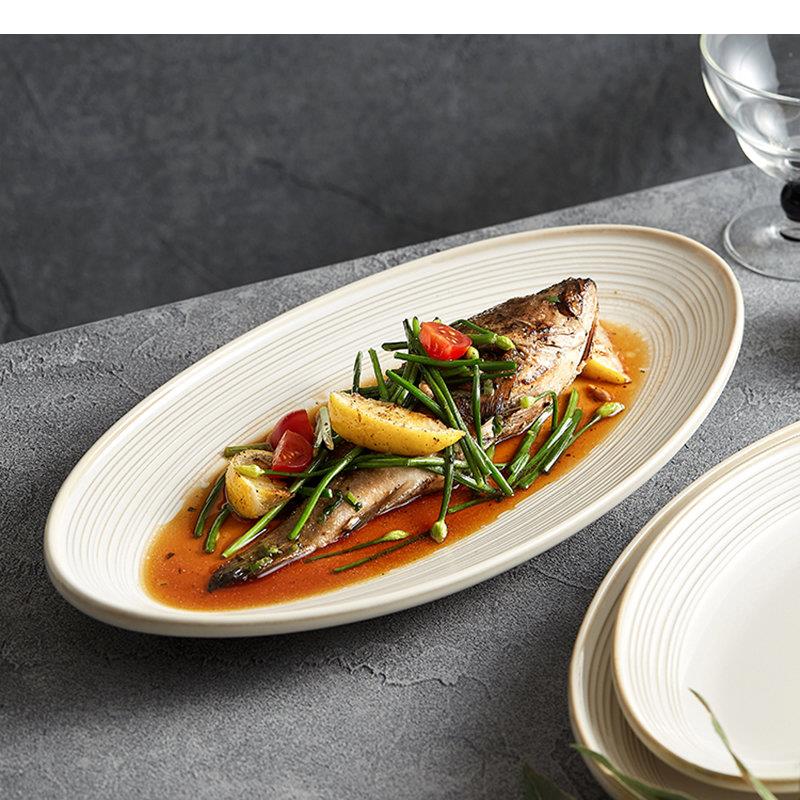 Oval Ceramic Dinner Plates Coo - Home Cooking Dinner ulasan dan harga