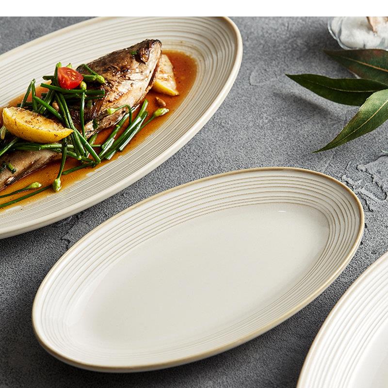 Oval Ceramic Dinner Plates Coo - Home Cooking Dinner ulasan dan harga