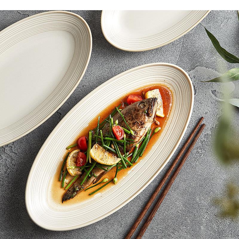 Oval Ceramic Dinner Plates Coo - Home Cooking Dinner ulasan dan harga