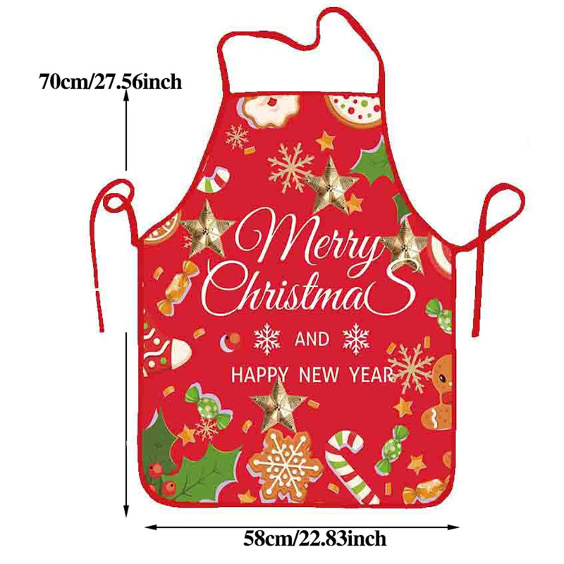 1PC Santa Claus Apron Christma - Home Cooking Dinner ulasan dan harga