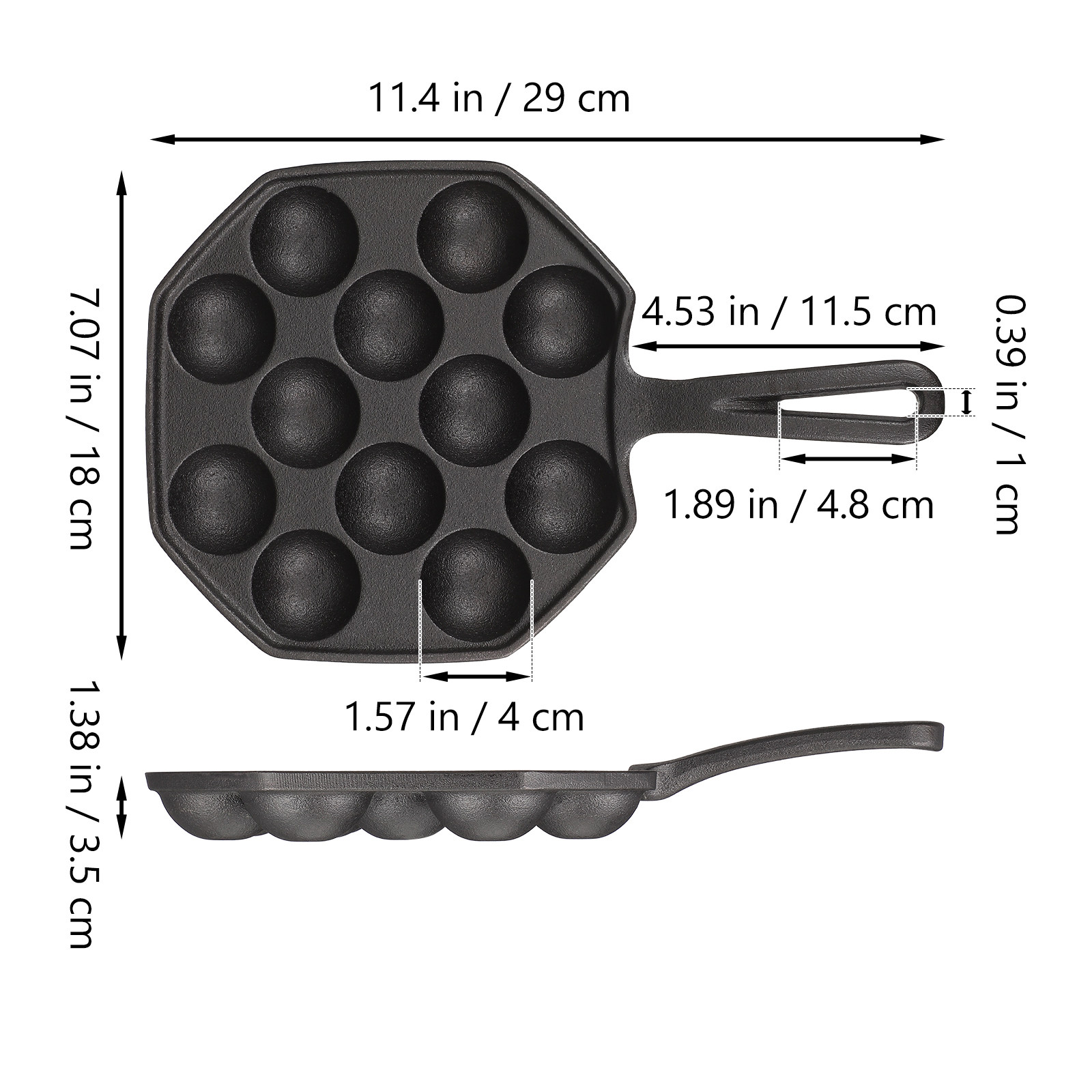 Takoyaki Pan 12 Mold Cast Iron - Takoyaki Pan Cast ulasan dan harga