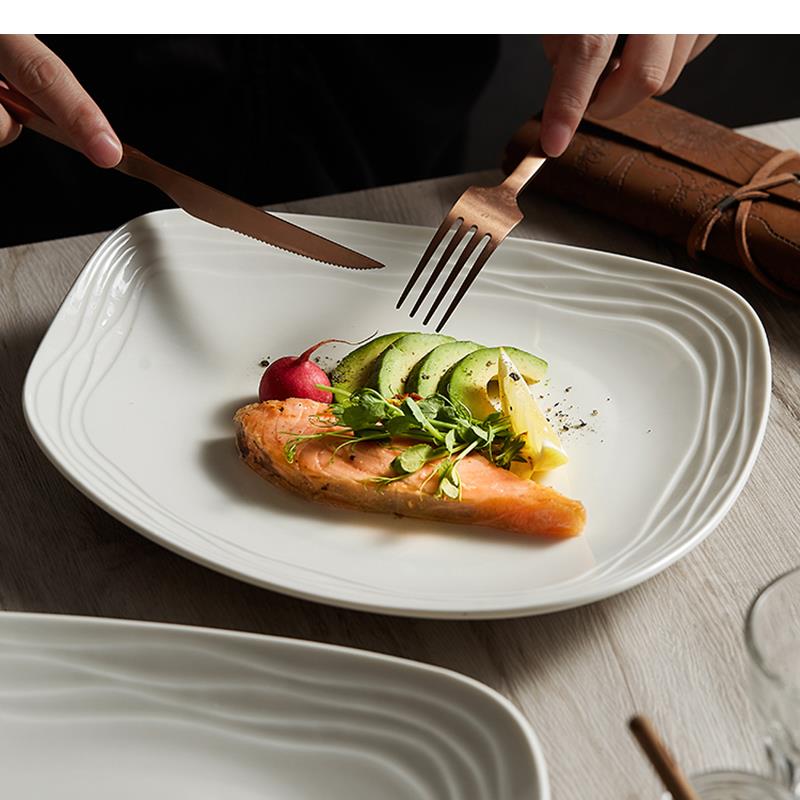 Simple Ceramic Dinner Plates C - Home Cooking Dinner ulasan dan harga