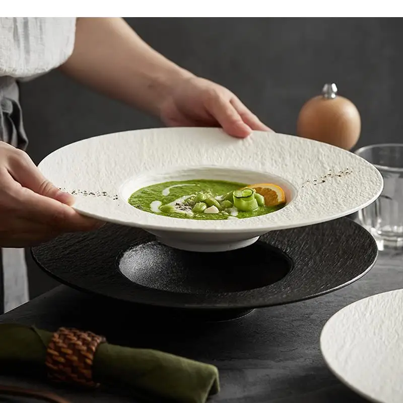 Ceramic Pasta Steak Plate Roun - Home Cooking Dinner ulasan dan harga