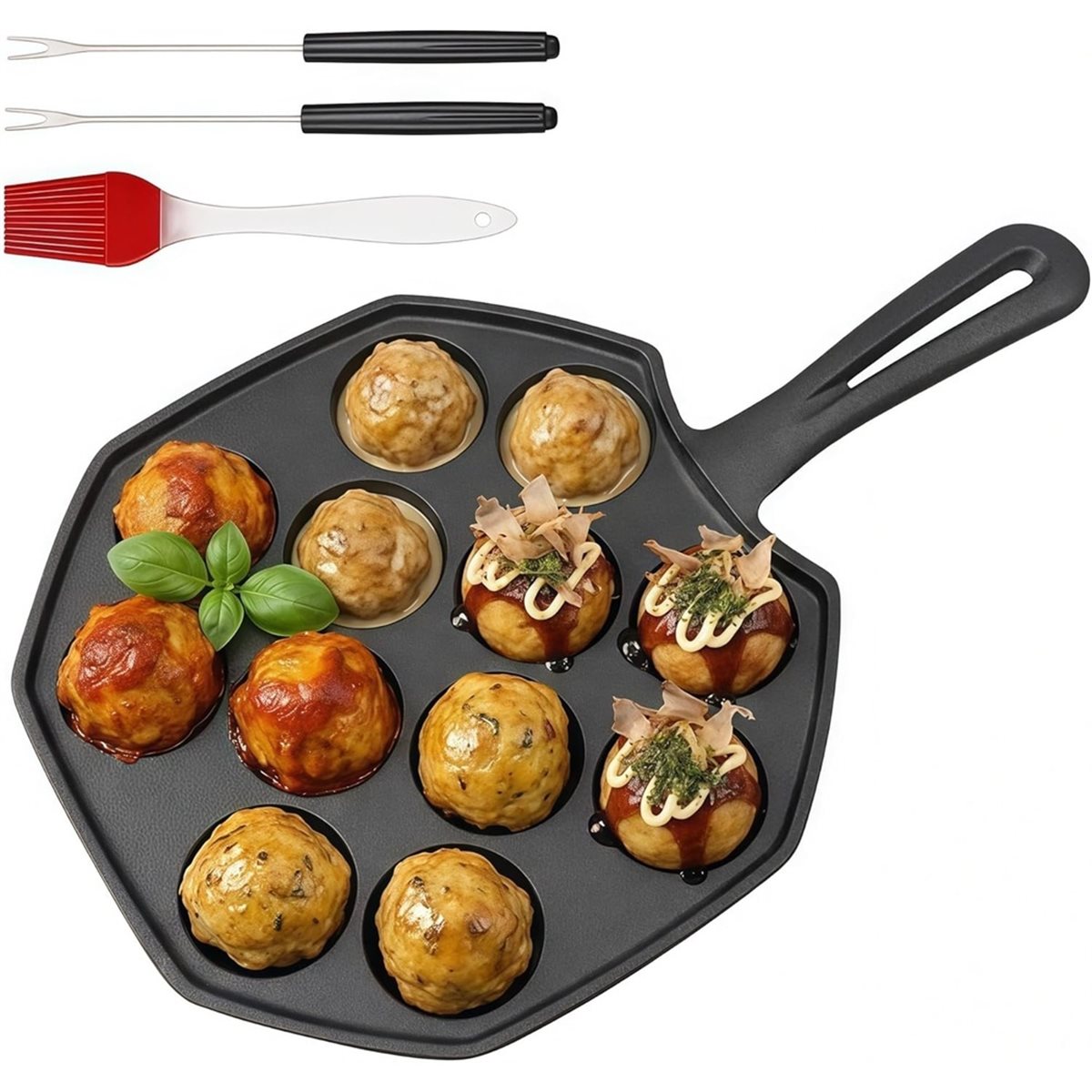 Cast Iron Takoyaki Pan 12 Hole - Takoyaki Pan Cast ulasan dan harga
