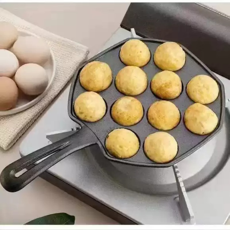Cast Iron Non-Stick Egg Pan (U - Takoyaki Pan Cast ulasan dan harga