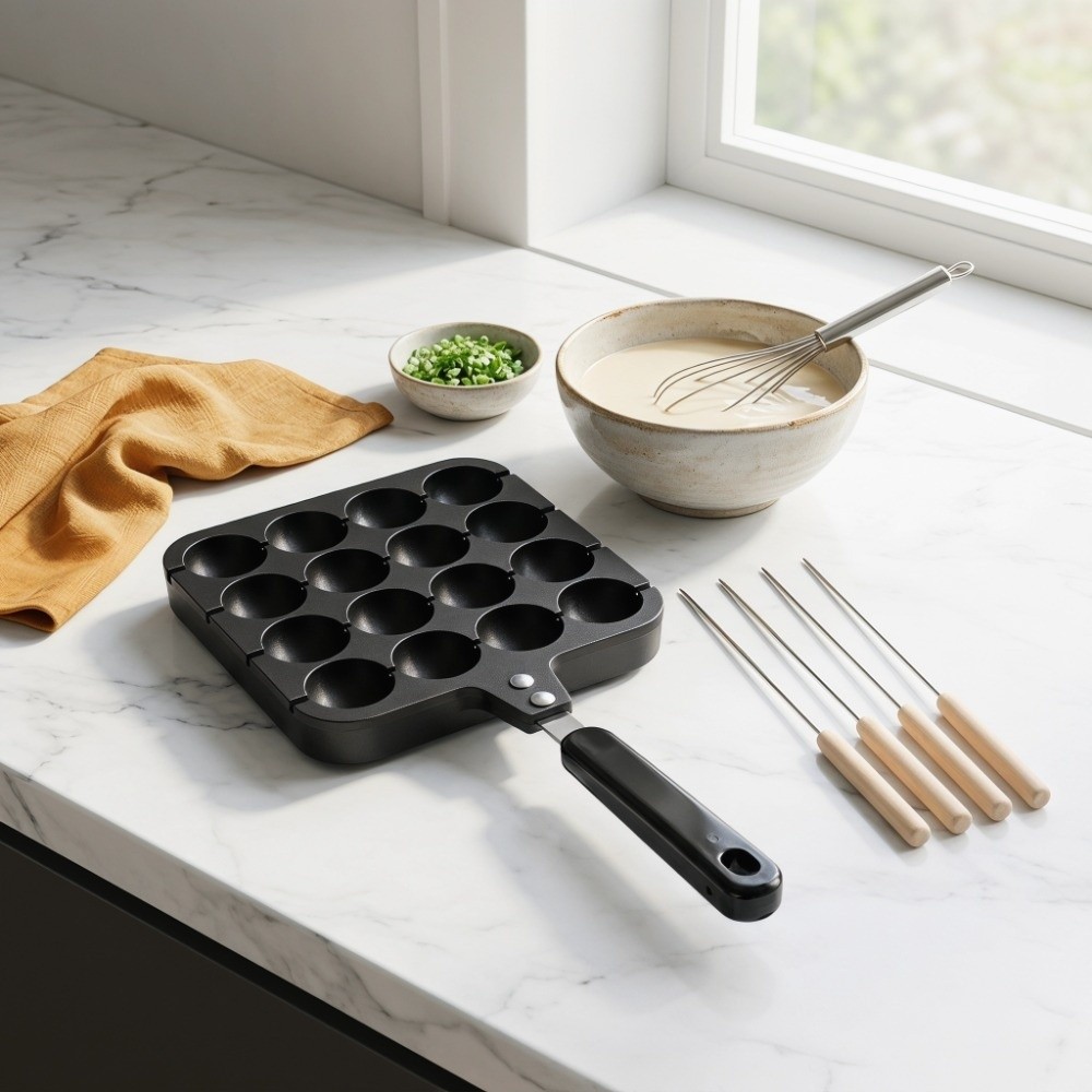 Cast Aluminum Takoyaki Grill P - Takoyaki Pan Cast ulasan dan harga