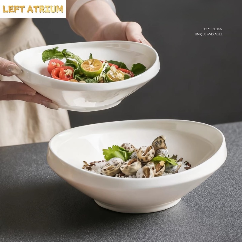 7-inch Uniquely Shaped White C - Home Cooking Dinner ulasan dan harga