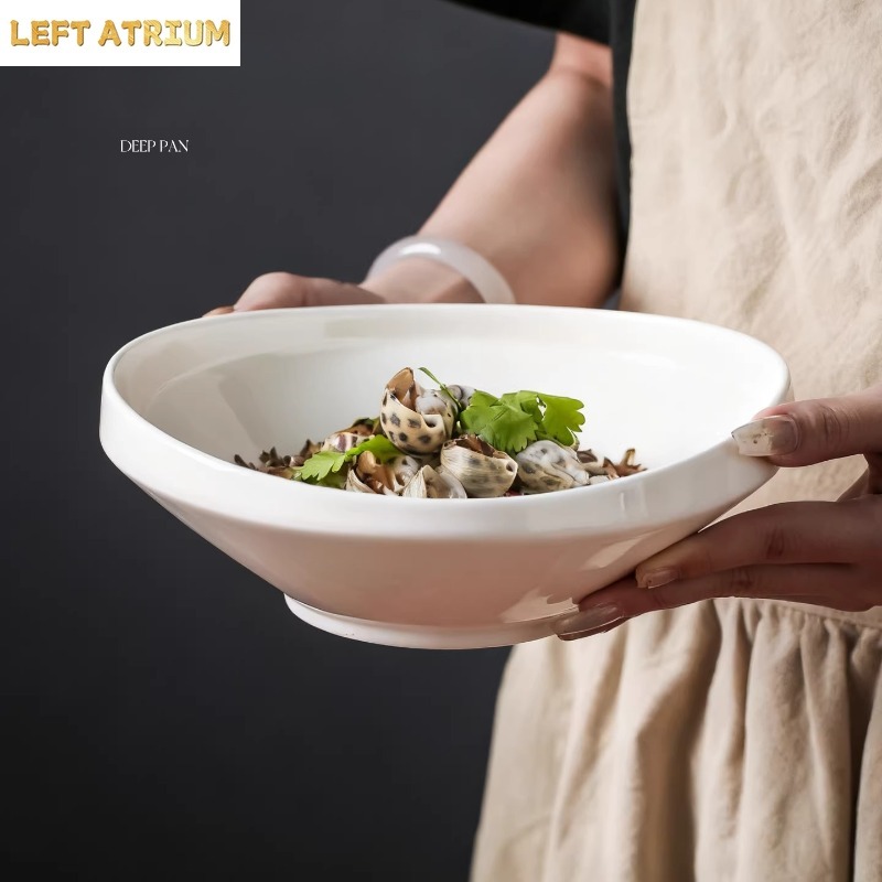 7-inch Uniquely Shaped White C - Home Cooking Dinner ulasan dan harga