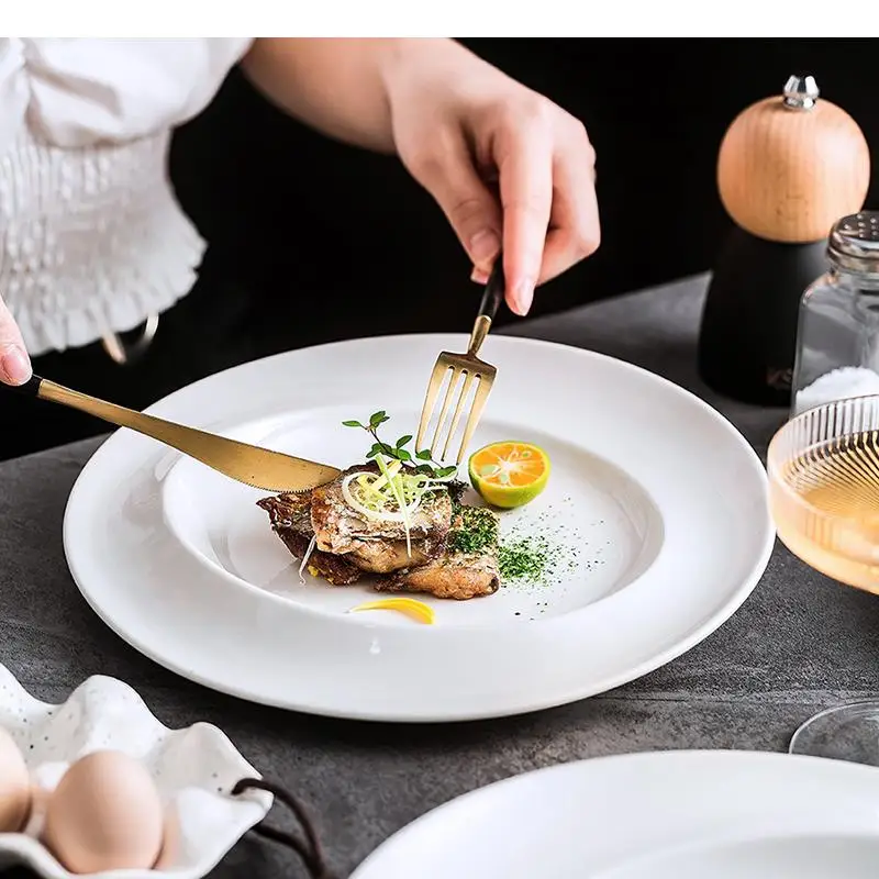 Simple Round Cutlery Ceramic P - Home Cooking Dinner ulasan dan harga