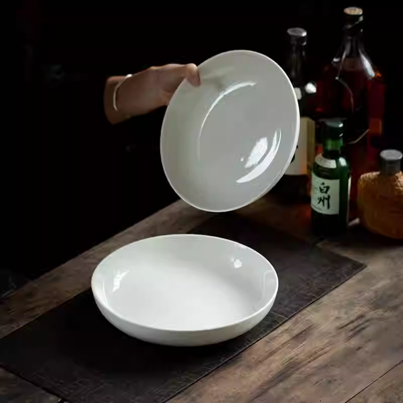 9.6 Inch White Porcelain Deep  - Home Cooking Dinner ulasan dan harga