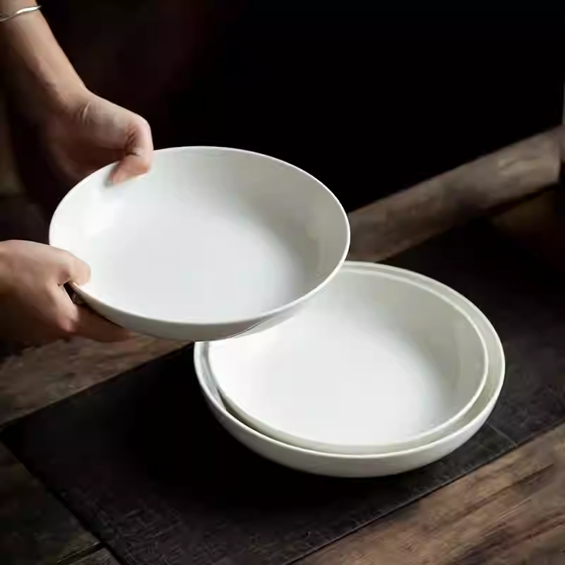 9.6 Inch White Porcelain Deep  - Home Cooking Dinner ulasan dan harga