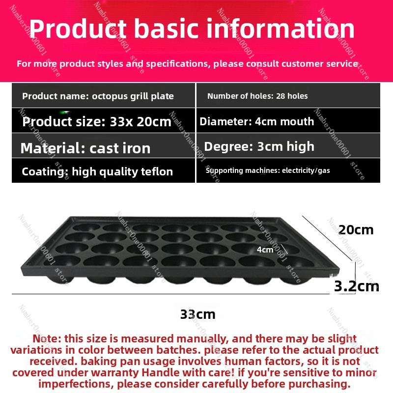 28 Hole Cast Iron Takoyaki Gri - Takoyaki Pan Cast ulasan dan harga