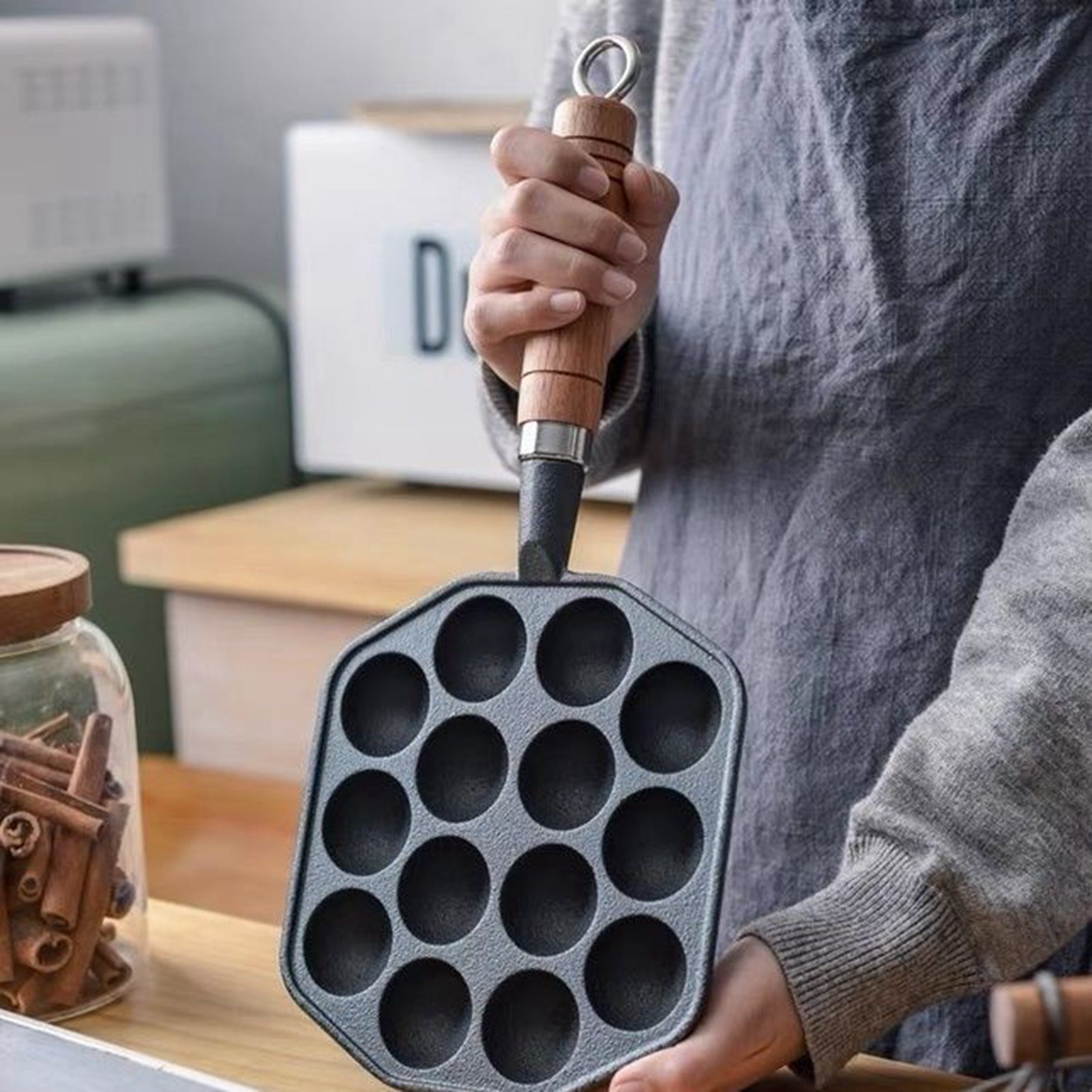 Takoyaki Grill Pan Easy To Cle - Takoyaki Pan Cast ulasan dan harga