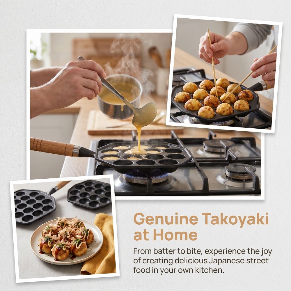 Cast Iron Takoyaki Maker Nonst - Takoyaki Pan Cast ulasan dan harga